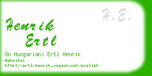henrik ertl business card